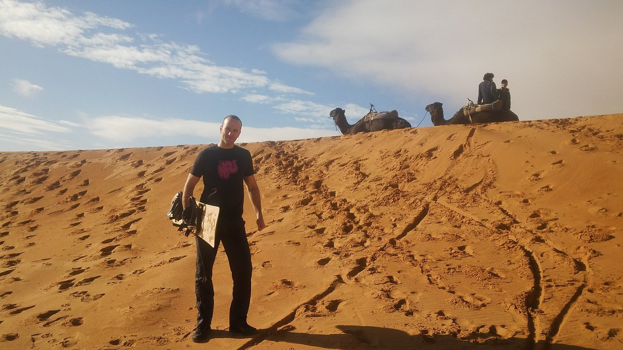 Tričko Slon na Sahare v Maroku