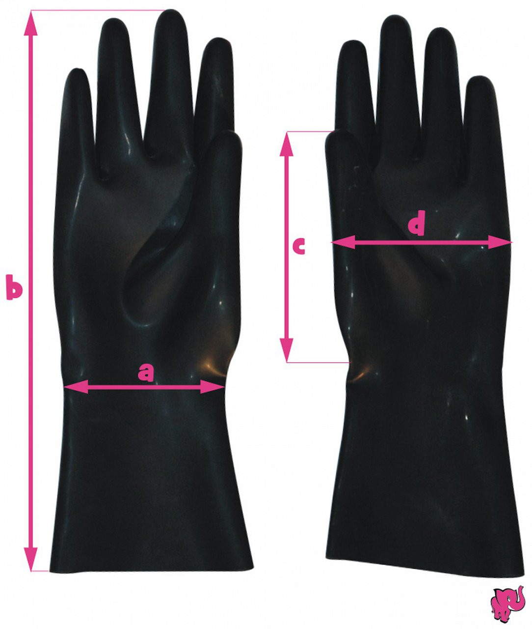 Latexové rukavice - rozměry