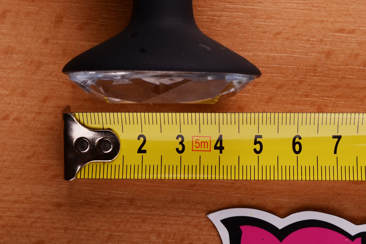 Anální kolík Black Diamond, měříme šířku patky malé velikosti