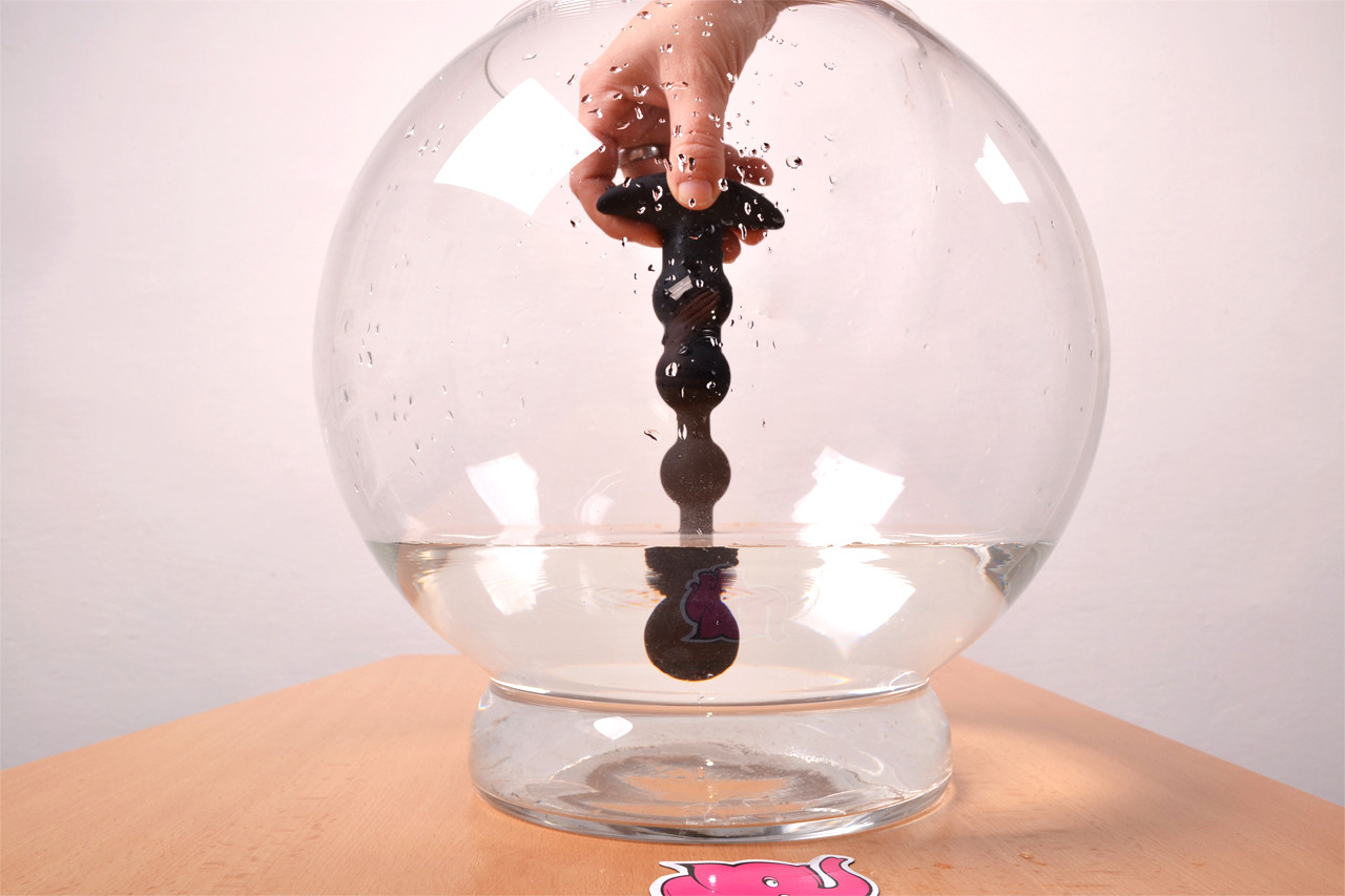 Anální kuličky Vibro Bubbles – ve skleněné nádobě
