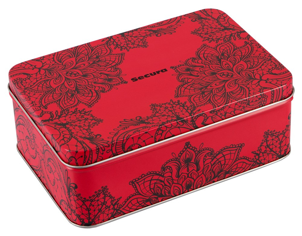 Secura Transparent Red Box - Klasszikus óvszer dobozban (50 db)