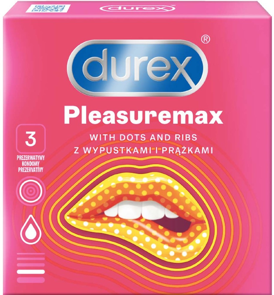 Durex Pleasuremax – vroubkované kondomy (3 ks)