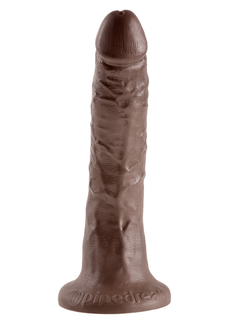 Realistické dildo Hot Stud (18 cm), tmavě tělová