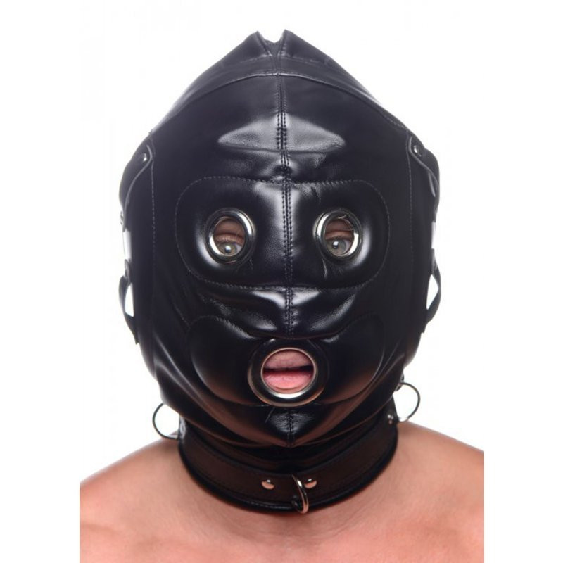 Koženková maska Deprivation s roubíkem