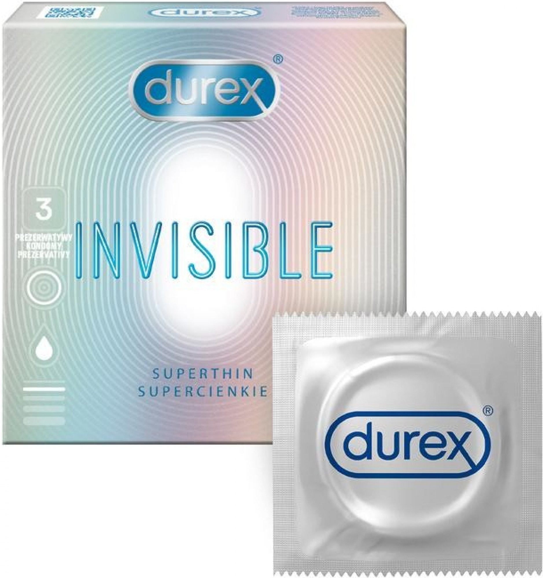 Durex Invisible – tenké kondomy (3 ks)