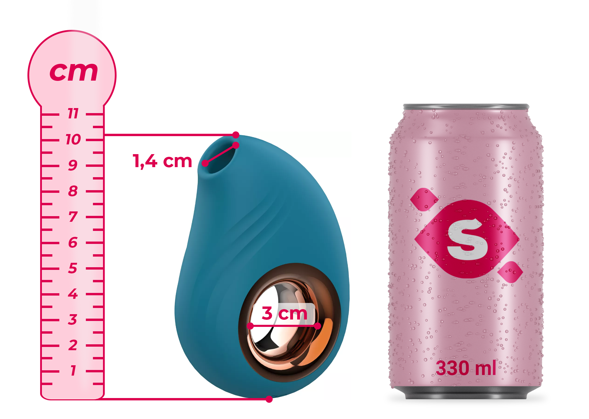 Adore Grab´n´Go II tlaková pomůcka (10,2 cm) + dárek Toybag